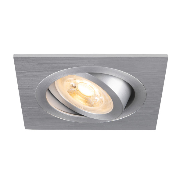 SLV 1007379 NEW TRIA® 75, Deckeneinbauleuchte, quadratisch, max. 10 W GU10, aluminium