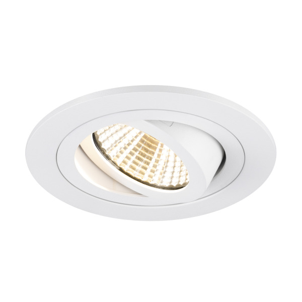 SLV 1007403 NEW TRIA® 75, Deckeneinbauleuchte, 3000 K, 38°, IP 20, rund, weiß