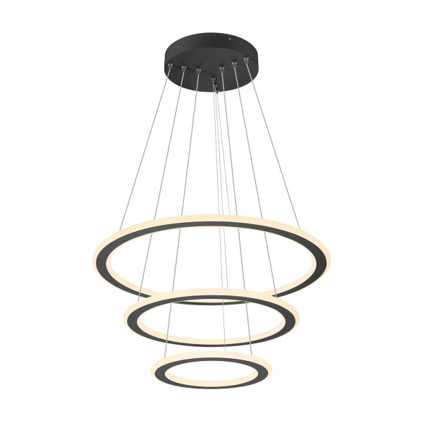 SLV 1007701 ONE FLAT, Pendelleuchte, triple, 300 cm, 2700/3000 K, DALI 2, Touch, schwarz