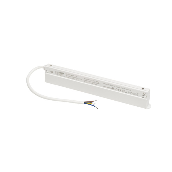 SLV 1007873 48V SYSTEM, Intrack LED Treiber, 48VDC, 250 W, inkl. 30 cm Anschlusskabel für 220-240VAC und DALI-Durchverdrahtung, weiß