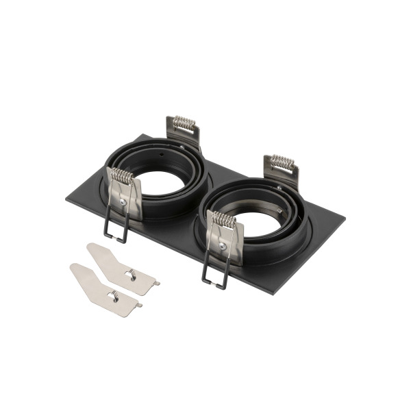 SLV 1008007 NEW TRIA® 155, Deckeneinbauring, L: 17 B: 9 H: 4 cm, zweiflammig, IP 20, schwarz