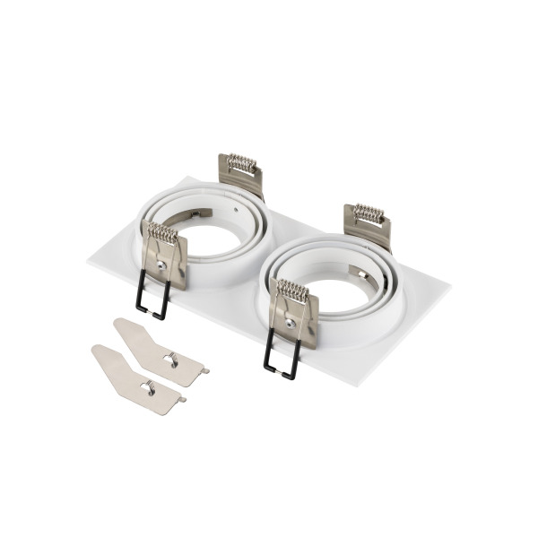 SLV 1008008 NEW TRIA® 155, Deckeneinbauring, L: 17 B: 9 H: 4 cm, zweiflammig, IP 20, weiß