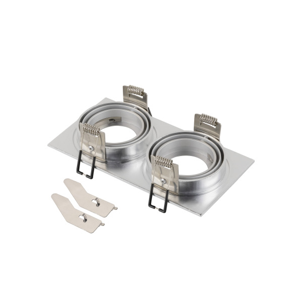 SLV 1008009 NEW TRIA® 155, Deckeneinbauring, L: 17 B: 9 H: 4 cm, zweiflammig, IP 20, aluminium