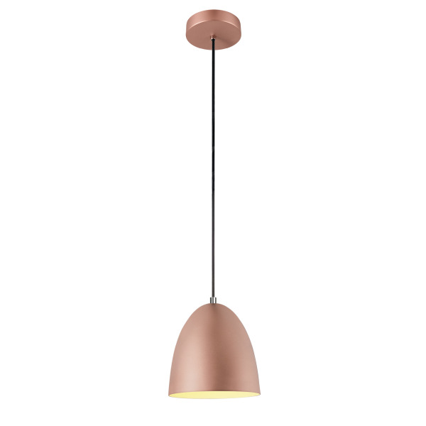 SLV 1008130 PARA CONE 20, Pendelleuchte, Pendellänge 250 cm, E27, 1x max. 60 W, kupfer / weiß