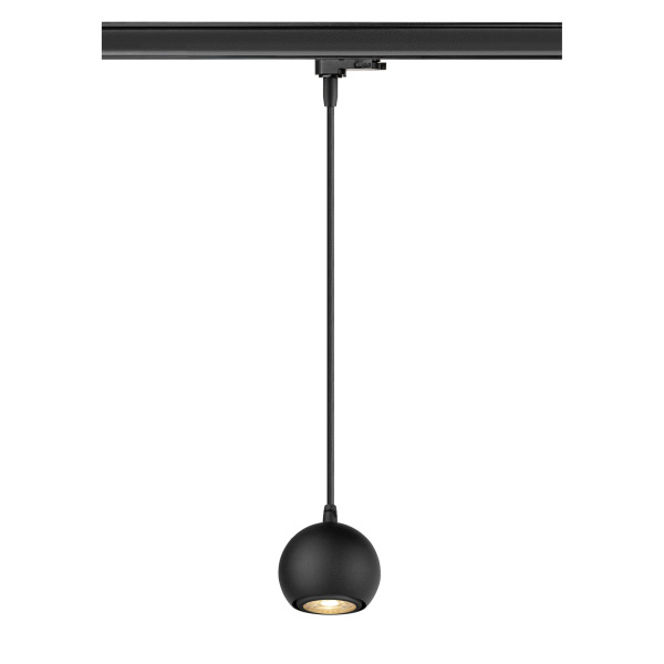 SLV 1008170 LIGHT EYE® 90, 3~ Pendelleuchte, GU10, Pendellänge 150 cm, 1x max. 6 W, matt schwarz