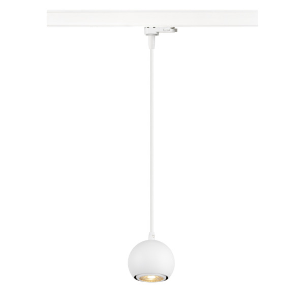 SLV 1008171 LIGHT EYE® 90, 3~ Pendelleuchte, GU10, Pendellänge 150 cm, 1x max. 6 W, matt weiß