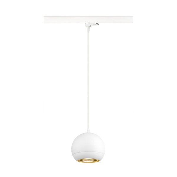 SLV 1008177 LIGHT EYE® 150, 3~ Pendelleuchte, GU10, Pendellänge 150 cm, 1x max. 13 W, matt weiß