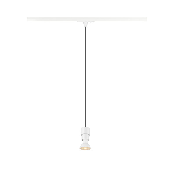 SLV 1008208 PURI 2.0 Basic, 1~ Pendelleuchte, GU10, Pendellänge 200 cm, 1x max. 6 W, weiß