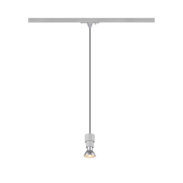 SLV 1008209 PURI 2.0 Basic, 1~ Pendelleuchte, GU10, Pendellänge 200 cm, 1x max. 6 W, grau