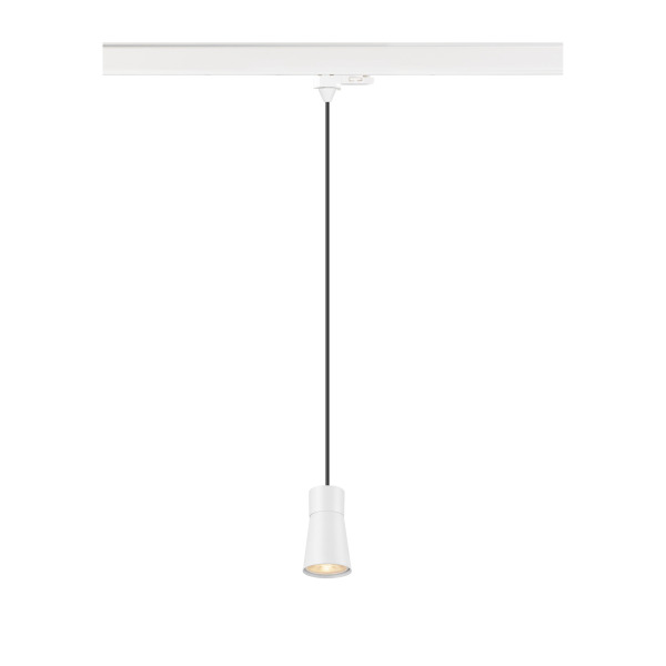 SLV 1008280 PURI 2.0 Cone, 3~ Pendelleuchte, GU10, Pendellänge 200 cm, 1x max. 6 W, weiß