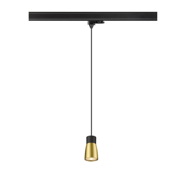 SLV 1008282 PURI 2.0 Dome, 3~ Pendelleuchte, GU10, Pendellänge 200 cm, 1x max. 6 W, schwarz / gold