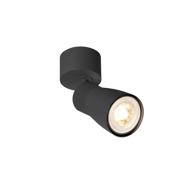 SLV 1008292 PURI 2.0 Dome, Wand- und Deckenaufbauleuchte, 1x max. 6 W GU10, schwarz