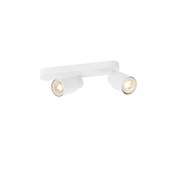 SLV 1008310 PURI 2.0 Tube, Wand- und Deckenaufbauleuchte, asymmetrisch, 2 x max. 6 W GU10, weiß