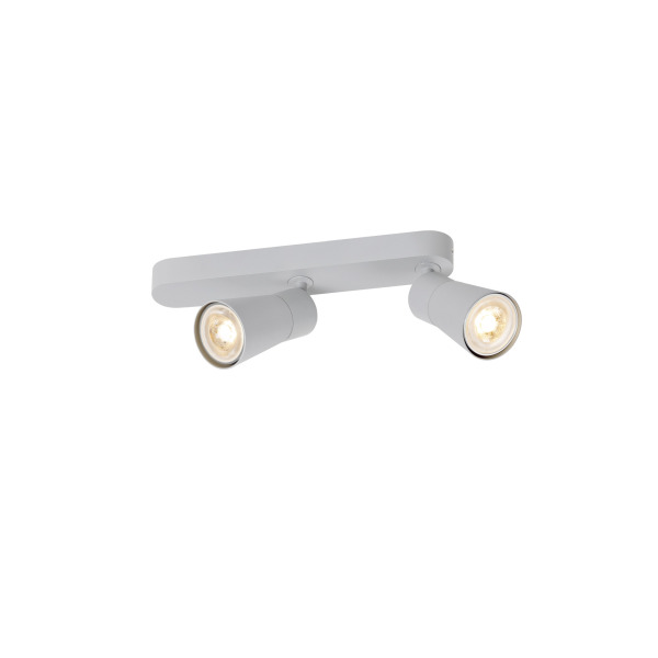 SLV 1008315 PURI 2.0 Cone, Wand- und Deckenaufbauleuchte, asymmetrisch, 2 x max. 6 W GU10, grau