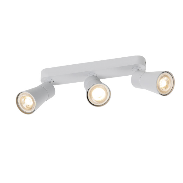SLV 1008327 PURI 2.0 Cone, Wand- und Deckenaufbauleuchte, long, 3 x max. 6 W GU10, grau
