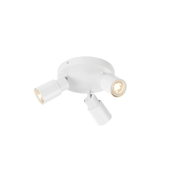 SLV 1008334 PURI 2.0 Tube, Wand- und Deckenaufbauleuchte, rund, 3 x max. 6 W GU10, weiß