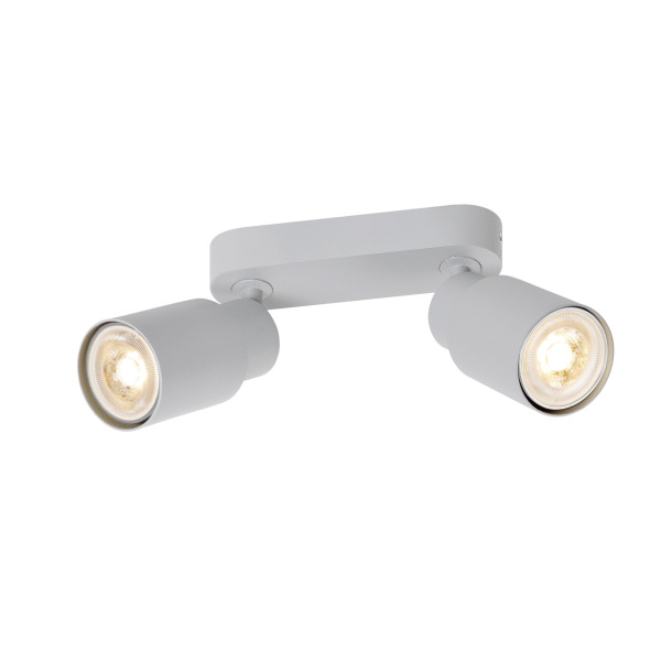 SLV 1008364 PURI 2.0 Tube, Wand- und Deckenaufbauleuchte, long, 2 x max. 6 W GU10, grau