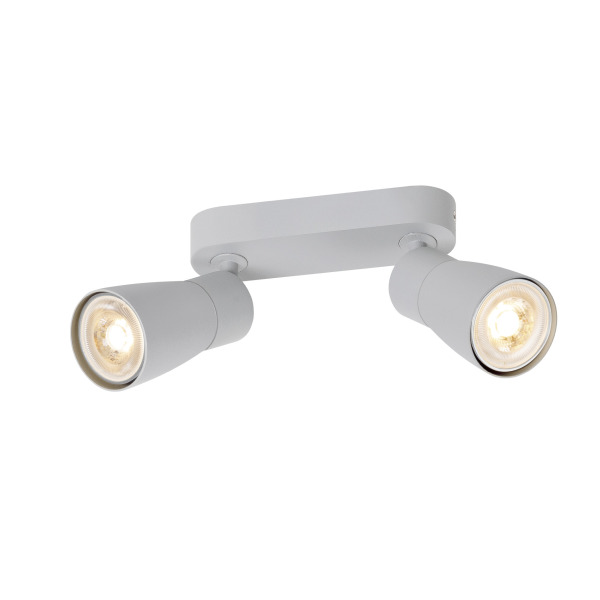SLV 1008372 PURI 2.0 Dome, Wand- und Deckenaufbauleuchte, long, 2 x max. 6 W GU10, grau