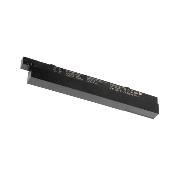 SLV 1008382 48V SYSTEM, Intrack LED Treiber, 48VDC 200 W, DALI Wireless integriert Casambi zu DALI Modul, Klemme für 220-240V Anschlusskabel, Kabelkammer, schwarz