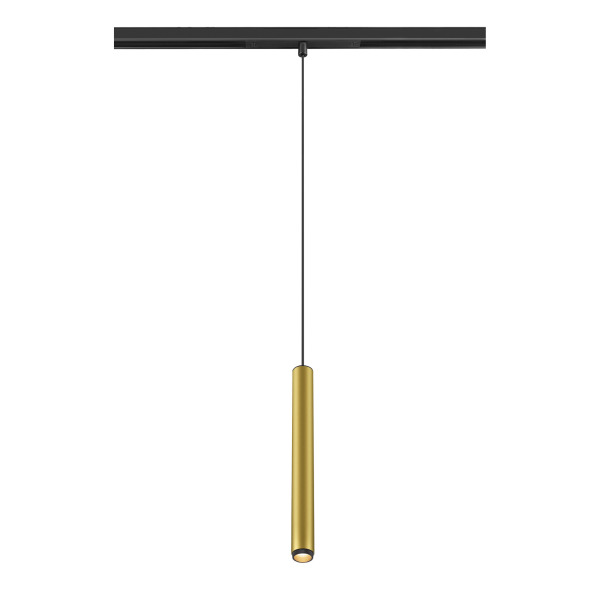 SLV 1008458 GRIP! S, 48V Pendelleuchte, Pendellänge 200 cm, 2700 K, 29°, DALI, gold / schwarz