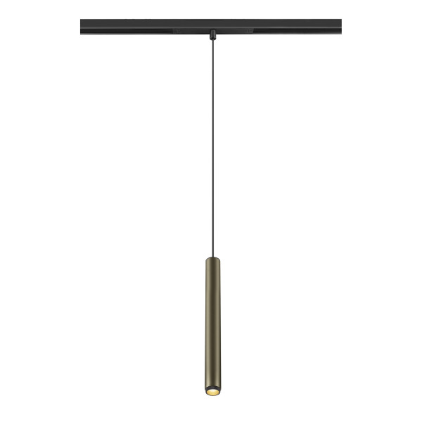 SLV 1008467 GRIP! S, 48V Pendelleuchte, Pendellänge 200 cm, 2000-3000 K, 29°, DALI, Dim-to-Warm, bronze / schwarz