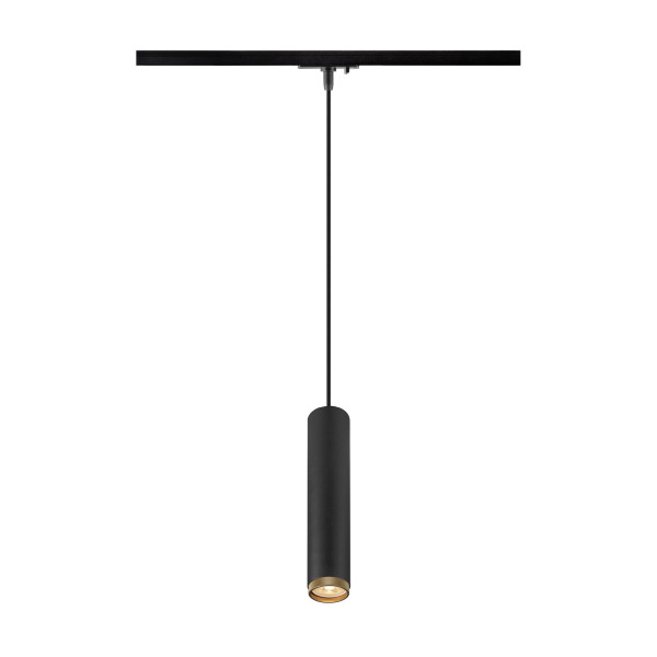 SLV 1008471 GRIP! L, 1~ Pendelleuchte, GU10, Pendellänge 200 cm, 1x max. 6 W, schwarz / gold