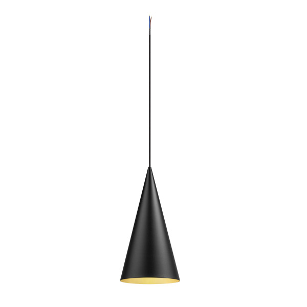 SLV 1008502 MAGICO 20, Pendelleuchte, E27, Pendellänge 180 cm, 1x max. 10 W, matt schwarz / gold