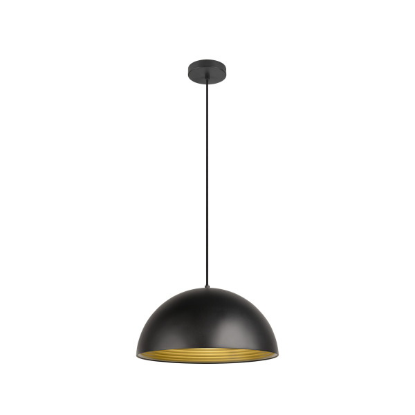 SLV 1008536 FORCHINI M 40, Pendelleuchte, E27, Pendellänge 150 cm, 1x max. 40 W, matt schwarz / matt gold