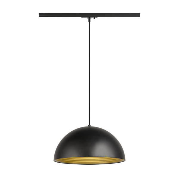 SLV 1008540 FORCHINI M 40 TRACK, 1~ Pendelleuchte, E27, Pendellänge 150 cm, Adapter schwarz, 1x max. 40 W, matt schwarz / matt gold