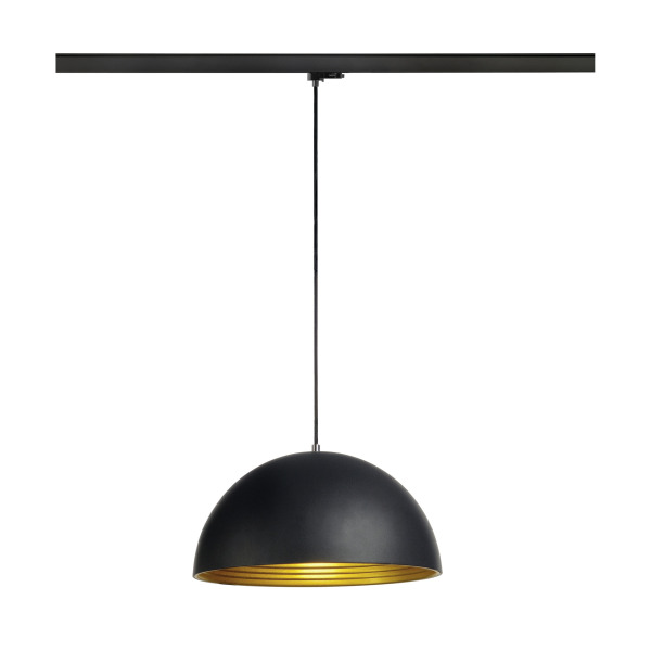 SLV 1008541 FORCHINI M 40 TRACK, 3~ Pendelleuchte, E27, Pendellänge 150 cm, Adapter schwarz, 1x max. 40 W, matt schwarz / matt gold