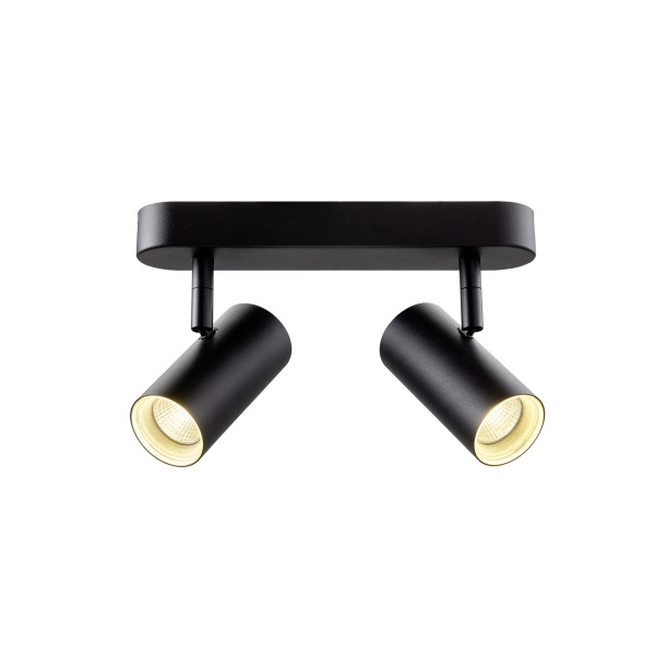 SLV 1008707 NOBLO®, Wand- und Deckenaufbauleuchte, double, rund, 2000-3000 K, 15 W, Dim-to-Warm, PHASE, 36°, schwarz
