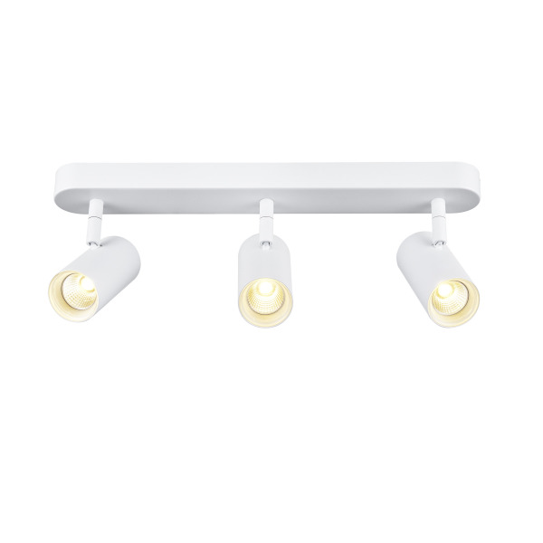 SLV 1008711 NOBLO®, Wand- und Deckenaufbauleuchte, triple, rund, 3000 K, 19 W, PHASE, 32°, weiß