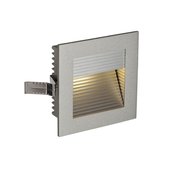 SLV 111292 FRAME CURVE, Einbauleuchte, LED, 3000 K, eckig, silbergrau, inkl. Blattfedern