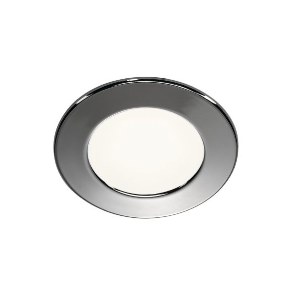 SLV 112222 DL 126, Einbauleuchte, LED SMD, 3000 K, rund, chrom, max. 3 W, inkl. Blattfedern