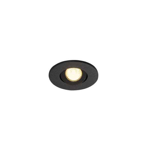 SLV 113970 NEW TRIA 45 Einbauleuchte LED 3000K rund schwarz 30° inkl. Treiber Clipfedern