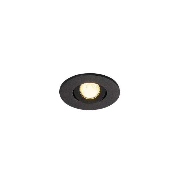 SLV 113970 NEW TRIA 45 Einbauleuchte LED 3000 K rund schwarz 30° inkl. Treiber Clipfedern