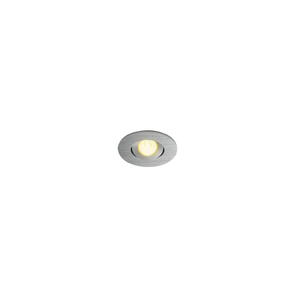 SLV 113976 NEW TRIA 45 Einbauleuchte LED 3000 K rund aluminium gebürstet 30° inkl. Treiber Clipfedern