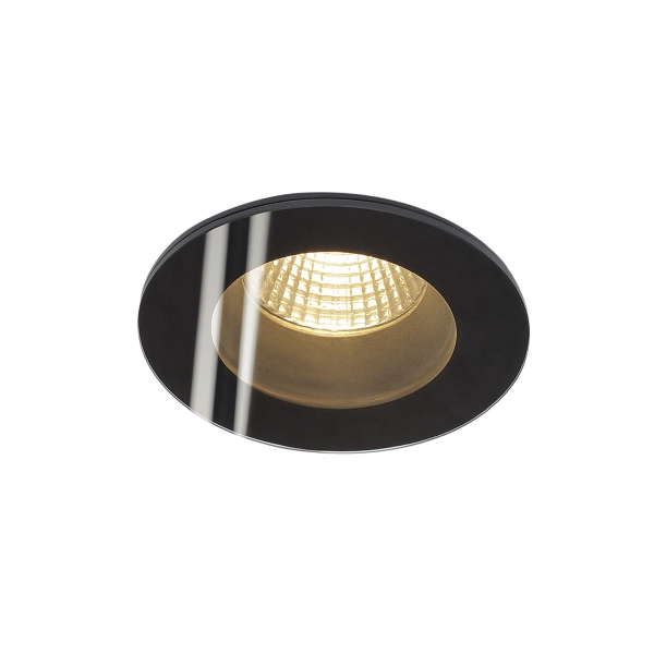 SLV 114440 PATTA-F, Einbauleuchte, LED, 3000 K, rund, schwarz, 38°, inkl. Treiber
