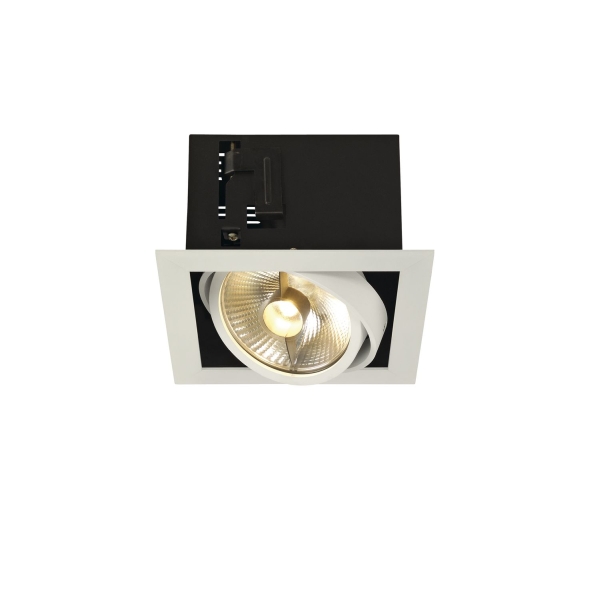 SLV 115541 KADUX, Einbauleuchte, einflammig, QPAR111, eckig, weiß matt, max. 75 W