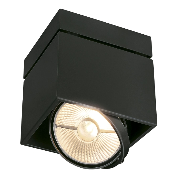 SLV 117100 KARDAMOD, Deckenleuchte, einflammig, QPAR111, eckig, schwarz matt, max. 75 W