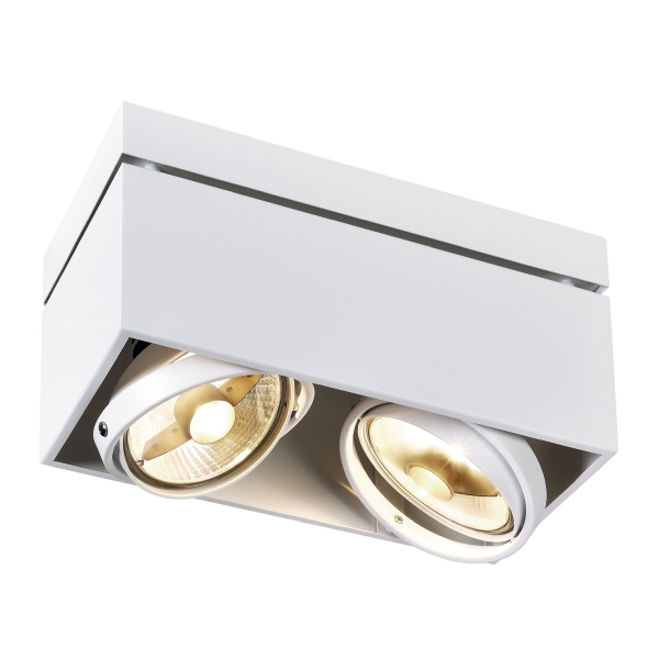 SLV 117111 KARDAMOD, Deckenleuchte, zweiflammig, QPAR111, rechteckig, weiß, max. 150 W