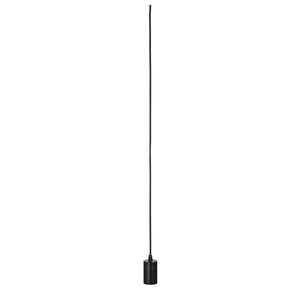 SLV 132690 FITU, Pendelleuchte, A60, rund, schwarz, 5 m Kabel mit offenem Kabelende, max. 60 W