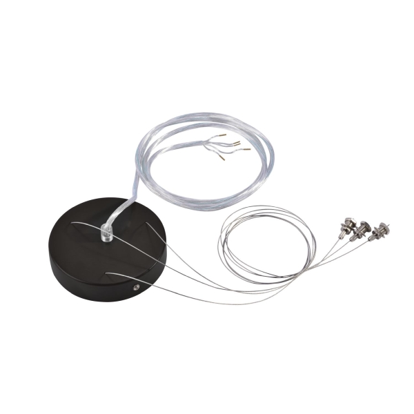 SLV 135250 ABHÄNGESET, für MEDO runde Pendelleuchte, rund, schwarz, 5-adrig