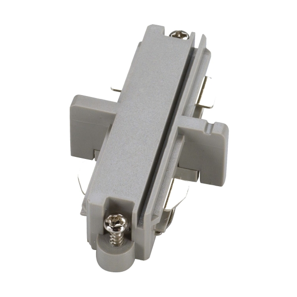 SLV 143092 LÄNGSVERBINDER, für Hochvolt 1Phasen-Aufbauschiene, silbergrau, elektrisch