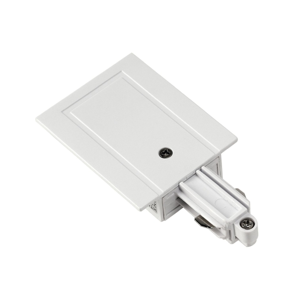 SLV 143241 EINSPEISER für Hochvolt 1Phasen-Einbauschiene weiß Erde rechts