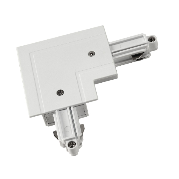 SLV 143261 ECK-VERBINDER, für Hochvolt 1Phasen-Einbauschiene, weiß, Erde innen