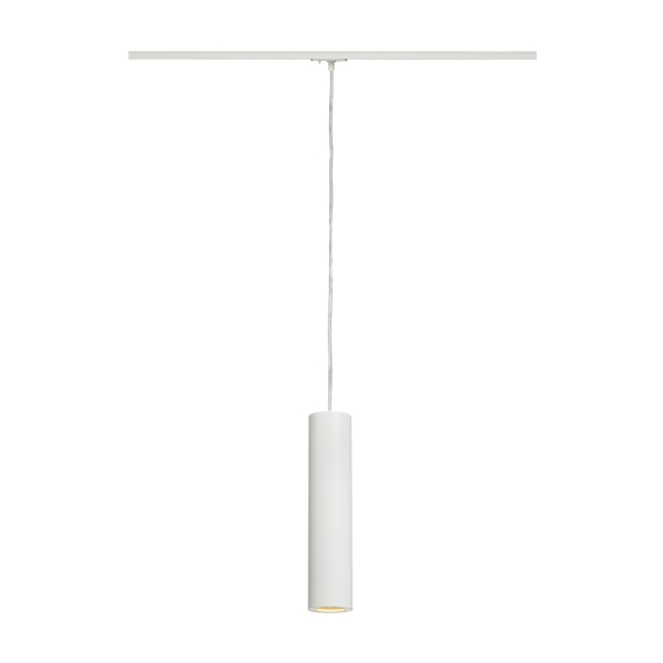 SLV 143961 ENOLA B, Pendelleuchte für Hochvolt-Stromschiene 1Phasen, QPAR51, weiß, max. 50 W, inkl. 1Phasen-Adapter weiß