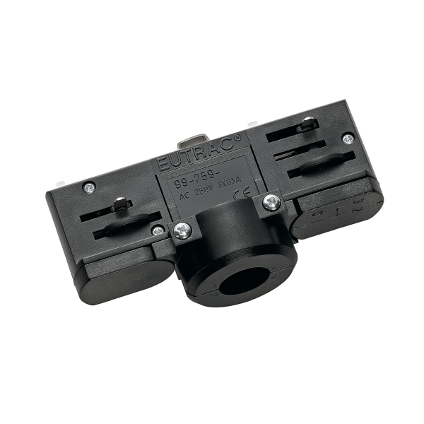 SLV 145990 PENDELLEUCHTENADAPTER, für Hochvolt-Stromschiene 3Phasen, schwarz, inkl. Montagezubehör