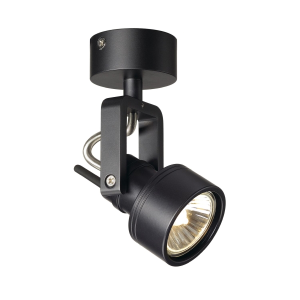 SLV 147550 INDA, Wand- und Deckenleuchte, Spot, QPAR51, schwarz matt, max. 50 W