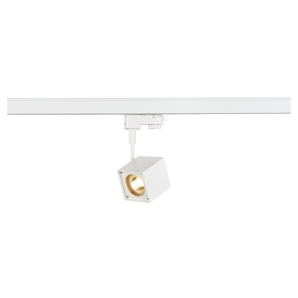 SLV 152321 ALTRA DICE TRACK, Spot für Hochvolt-Stromschiene 3Phasen, QPAR51, eckig, weiß, max. 50 W, inkl. 3Phasen-Adapter